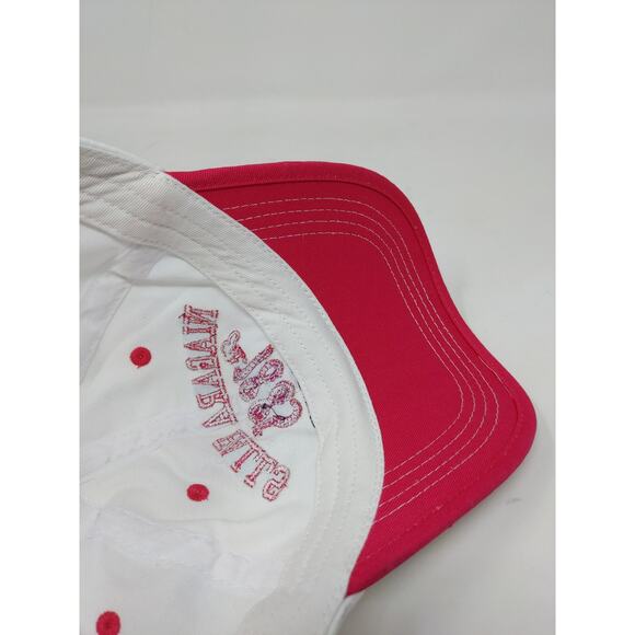 Niagra Falls State Park Slideback Hat White & Pink Embroidered Spell Out - Picture 10 of 10